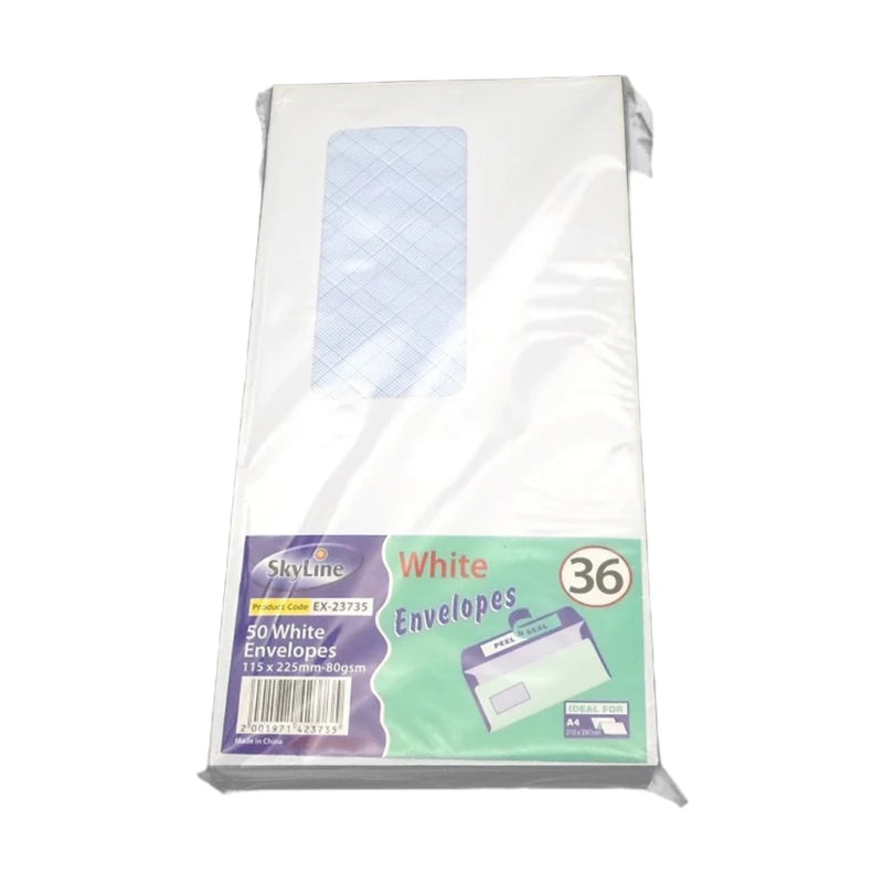 50pcs Security Envelopes with Window Confidential Seal