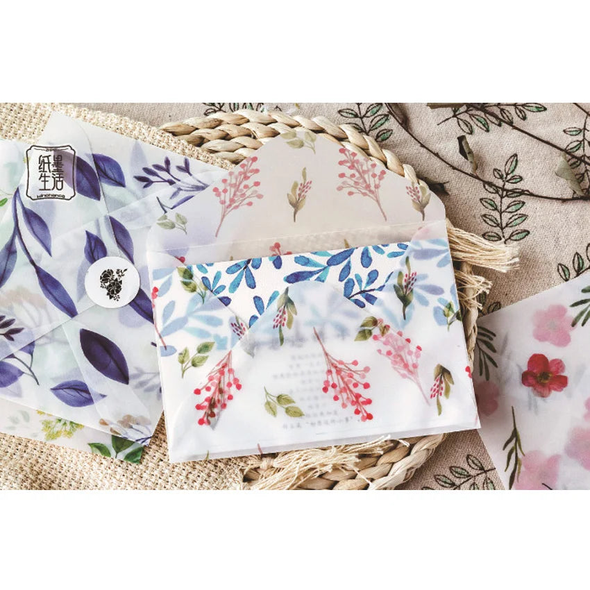 10pcs Floral Envelope