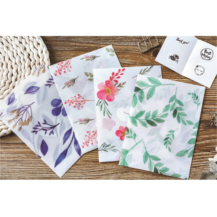 10pcs Floral Envelope