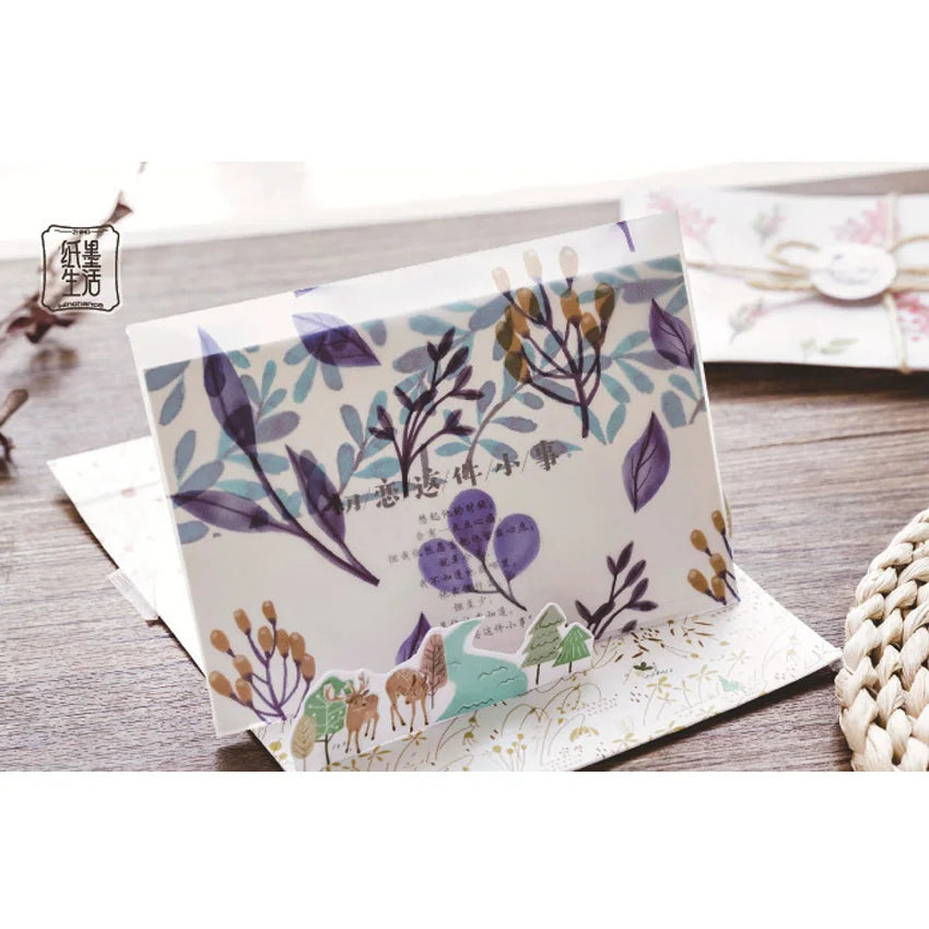 10pcs Floral Envelope