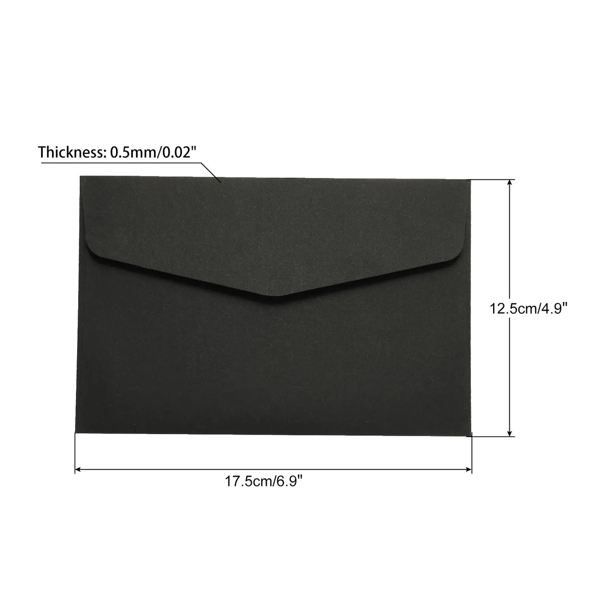 50Pcs Plain Black / Beige; Blank Mini Envelopes