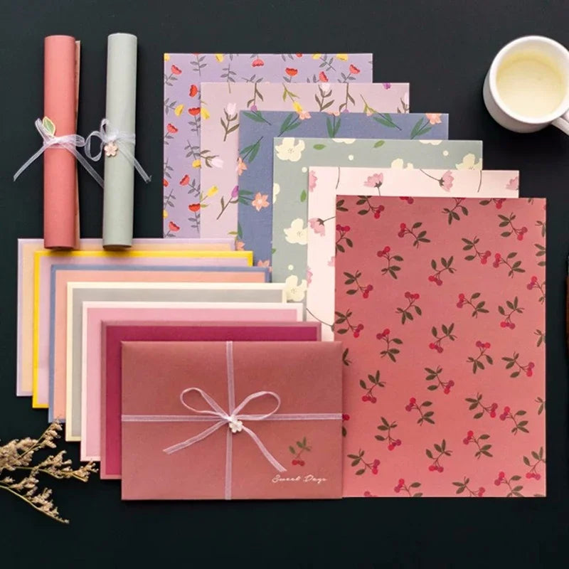 12pc Floral Envelopes
