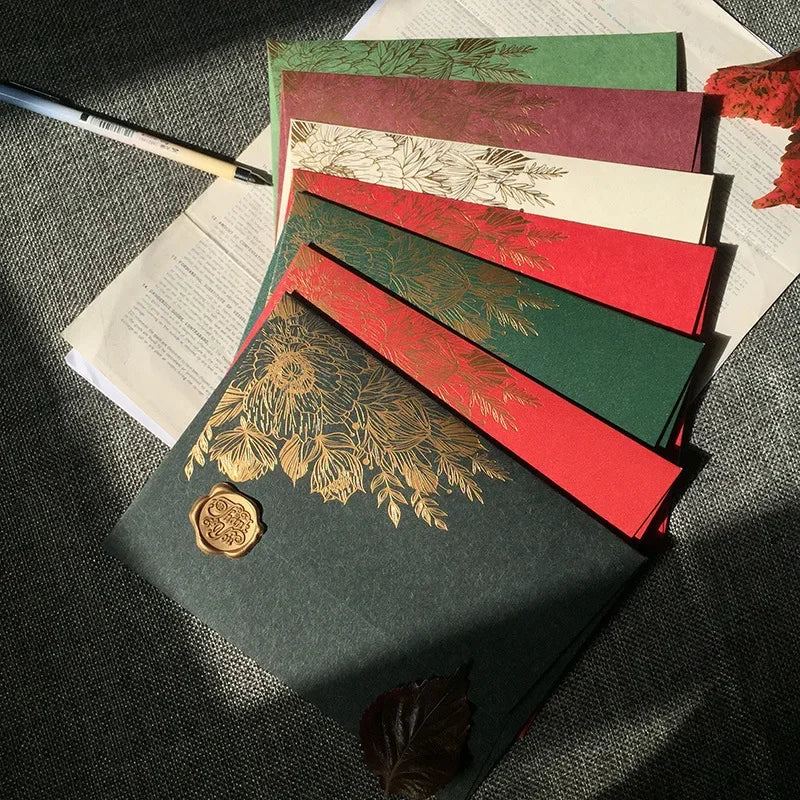 5pcs Vintage Bronzing Envelopes