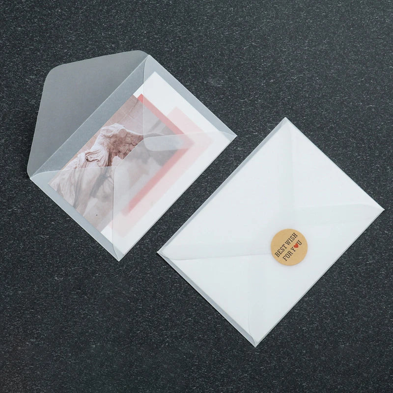 50pcs Blank Translucent Envelope