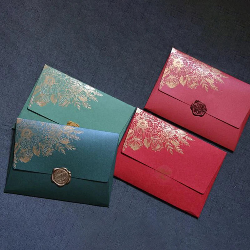 5pcs Vintage Bronzing Envelopes