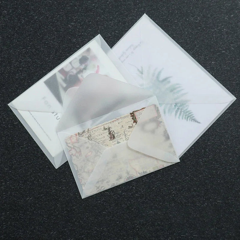 50pcs Blank Translucent Envelope