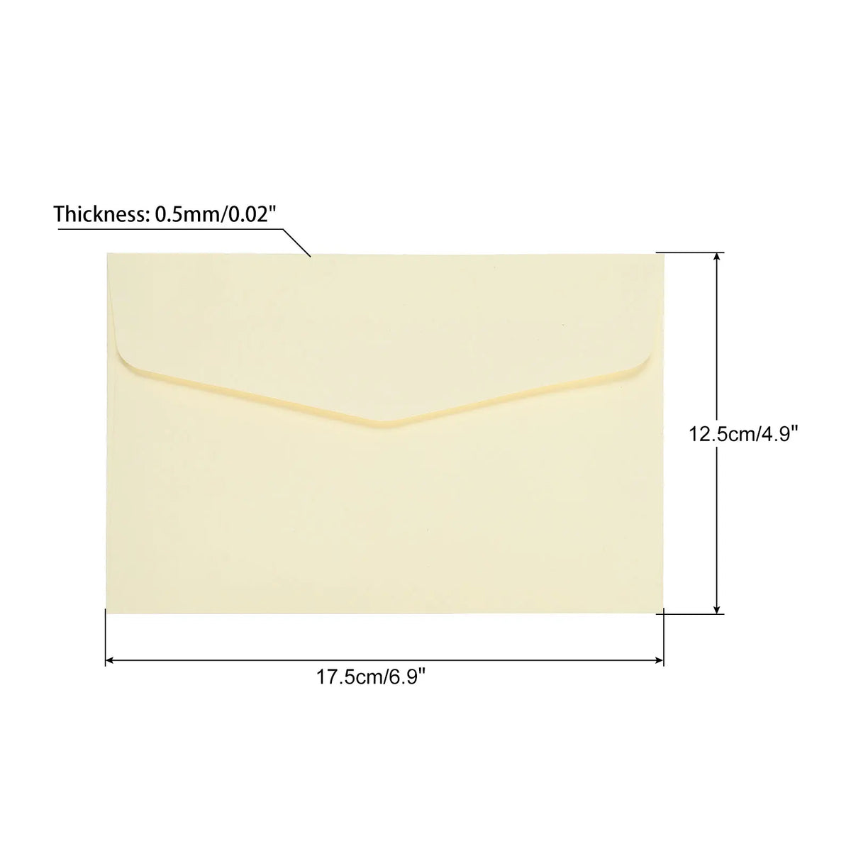 50Pcs Plain Black / Beige; Blank Mini Envelopes