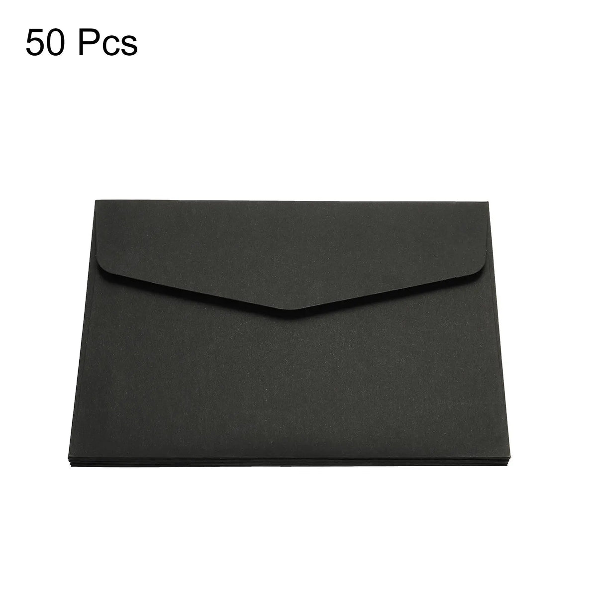 50Pcs Plain Black / Beige; Blank Mini Envelopes