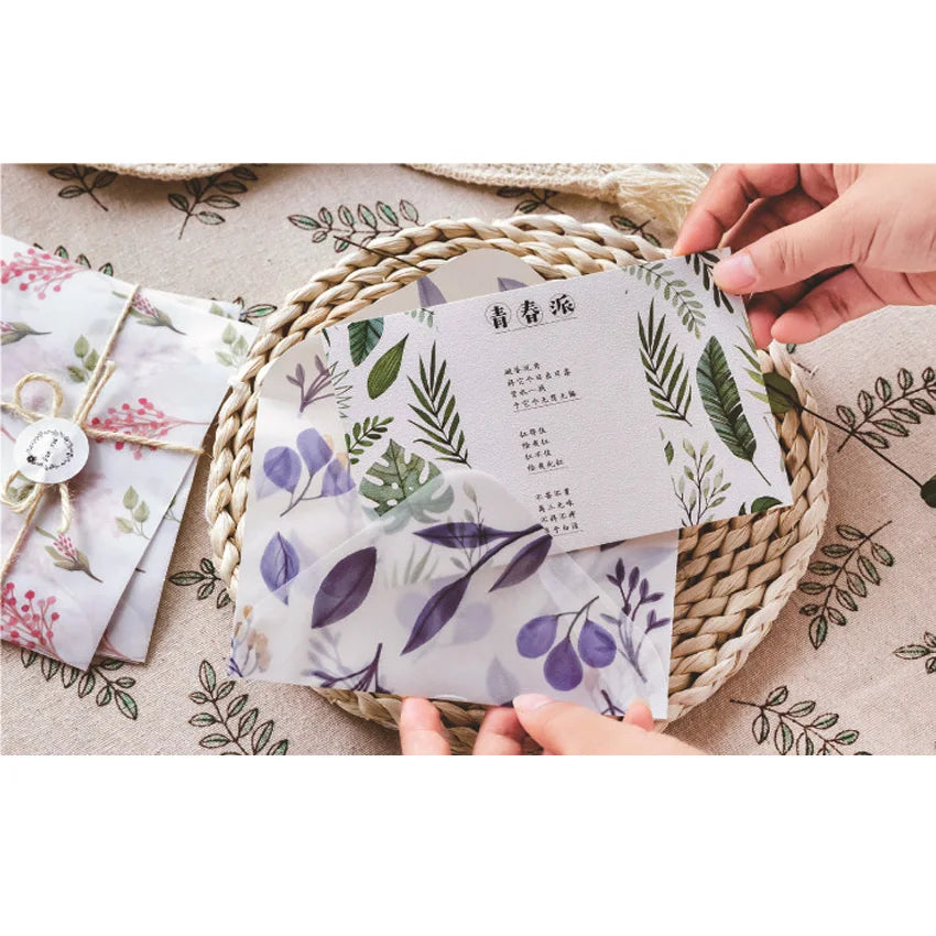 10pcs Floral Envelope
