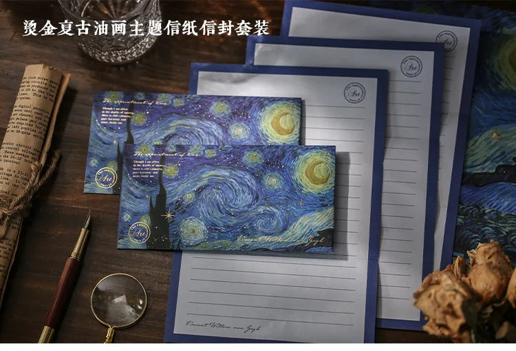 6 pcs/set Van Gogh starry sky Paper Envelopes