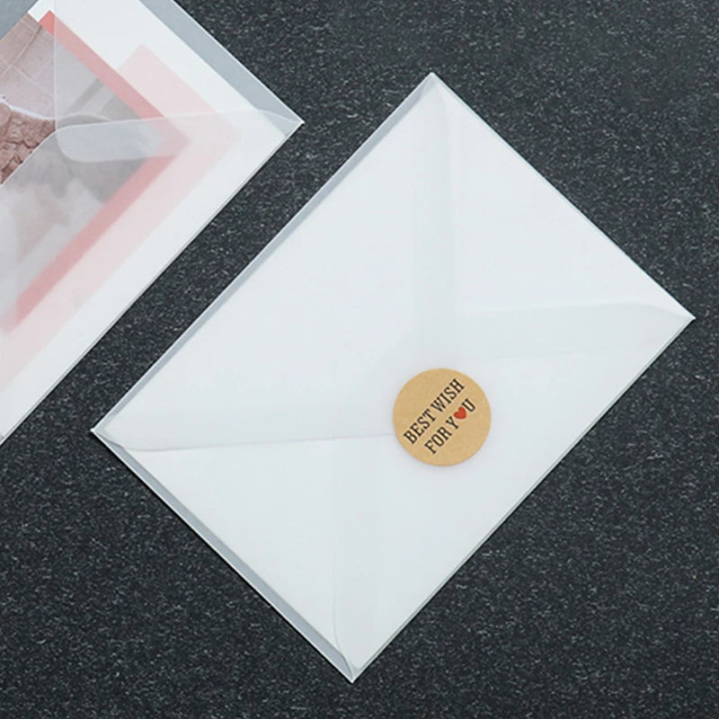 50pcs Blank Translucent Envelope