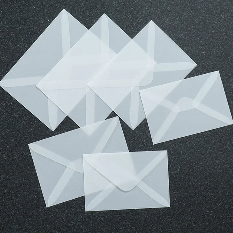 50pcs Blank Translucent Envelope