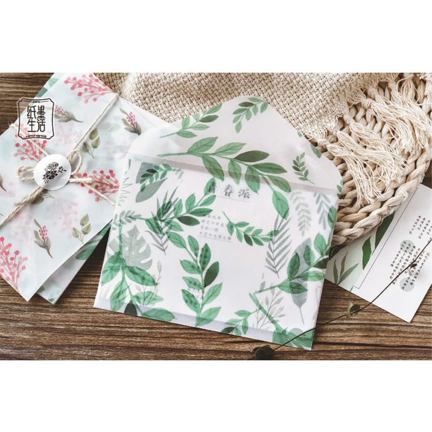 10pcs Floral Envelope
